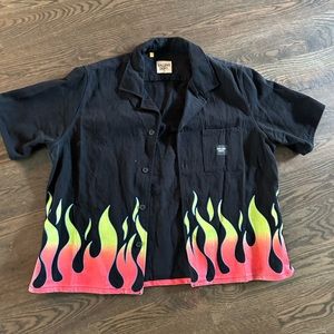 100% Authentic Gallery Dept. Parker Flame Button Up Shirt